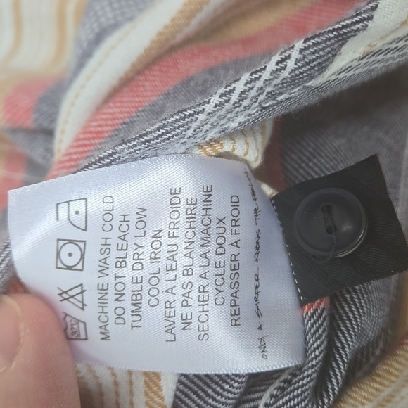 Billabong 100% cotton Striped Hooded Men's Shirt size MEDIUM - Picture 9 of 9